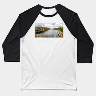 Lake Minnewaska Panorama Baseball T-Shirt